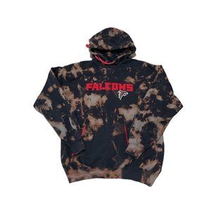 Acid Wash Atlanta Falcons Hoodie, Adult Mens XL, Reworked apparel, NFL football